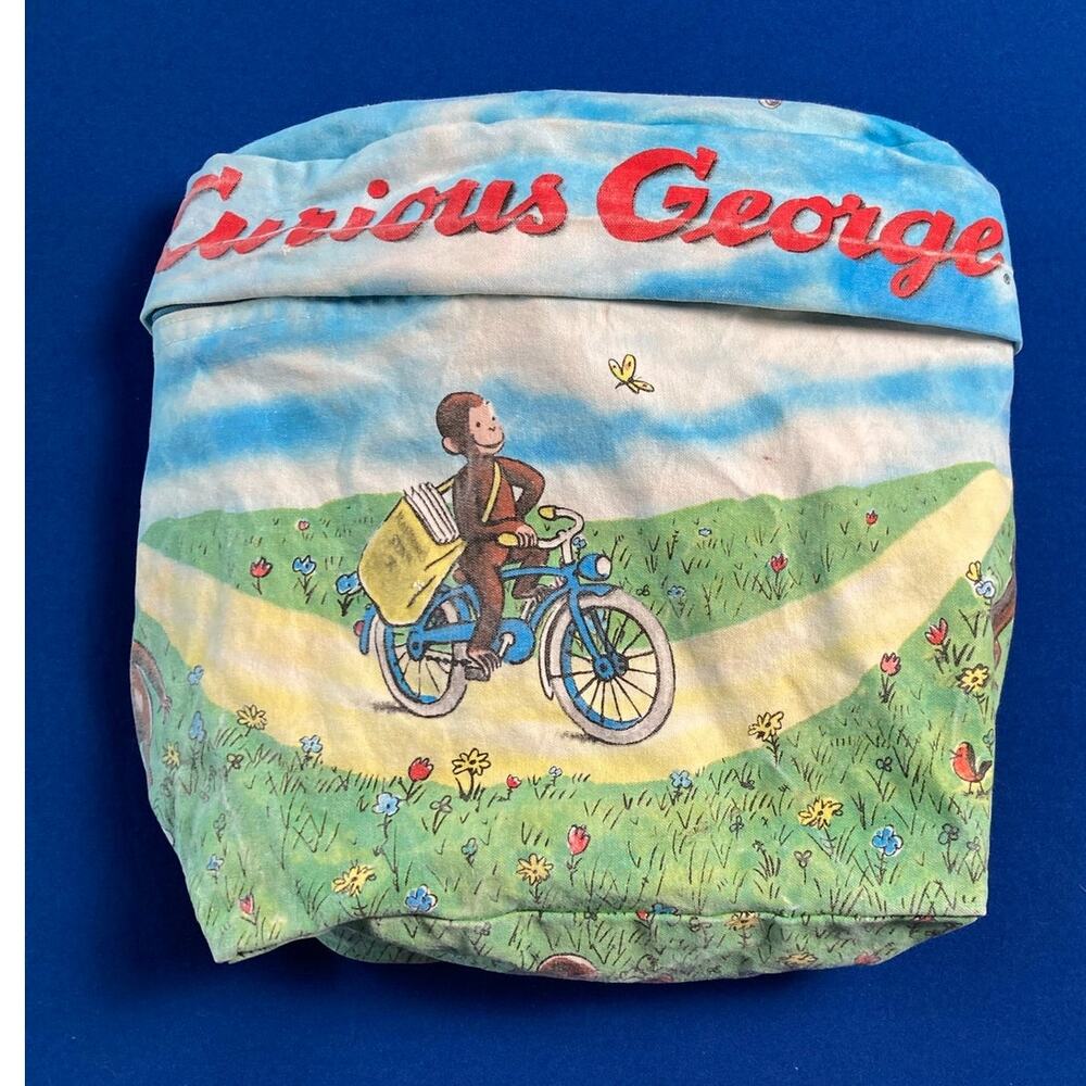 Vintage The Toy Works Curious George Denim Backpack